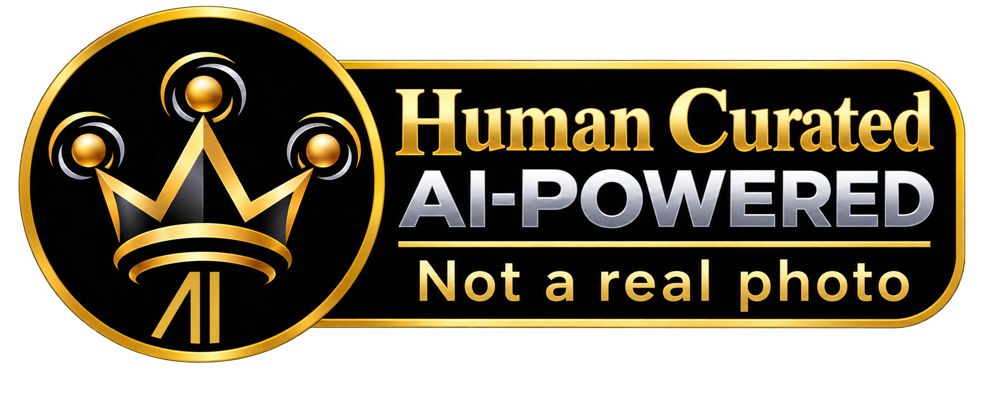 Human Curated, AI-Powered — Not a real photo overlay mark